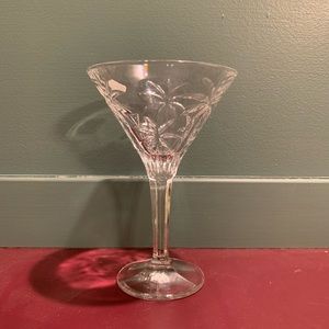 GODINGER SHANNON ART SOUTH BEACH PALM CRYSTALl MARTINI GLASS